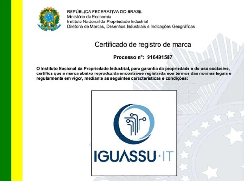 IGUASSU-IT RECEBE CERTIFICADO DE REGISTRO DE MARCA DO INPI