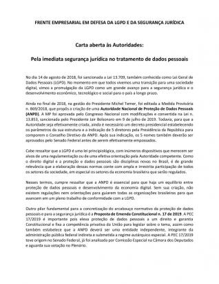Iguassu-IT defende mais segurança jurídica referente à Lei Geral de Proteção de Dados