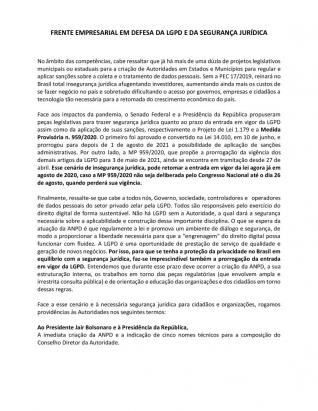 Iguassu-IT defende mais segurança jurídica referente à Lei Geral de Proteção de Dados